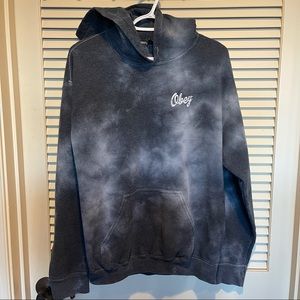 Obey Grey+White Tie Dye Hoodie